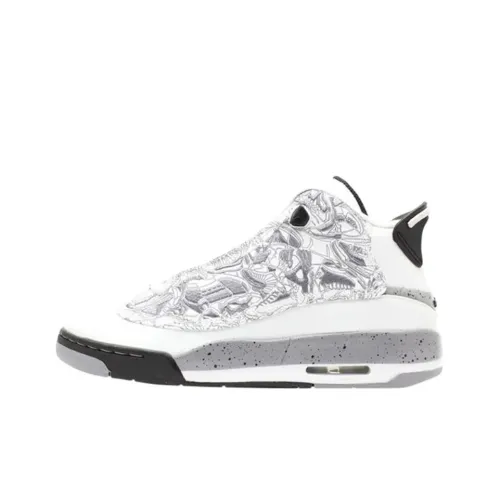 Джордан Dub Zero MID Топ Детские Баскетбольные Кроссовки Белые Подростковые