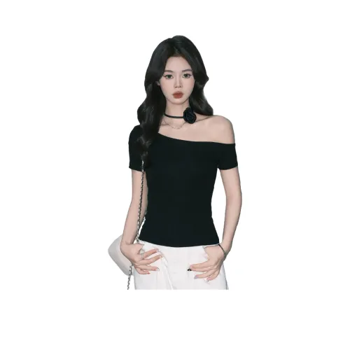 FOREVER 21 Стандартная T-рубашка Женская Черная