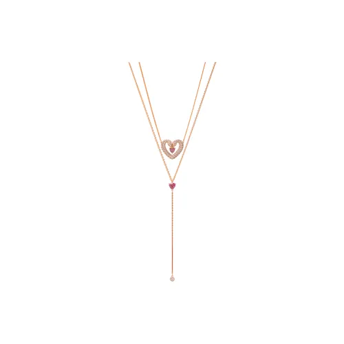 Swarovski Una Искусственный кристалл Ожерелье Женское Розовое золото