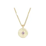 Ожерелье "Пава Birthstone Мелочь" (Февраль)