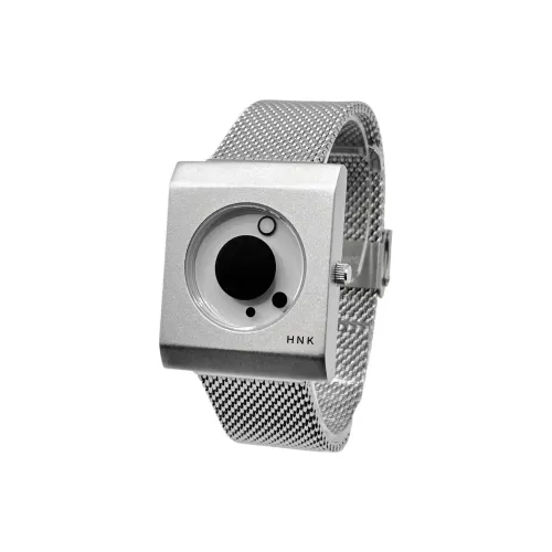 HNK Кварцевый механизм нержавеющая сталь ремешок унисекс золотой циферблат