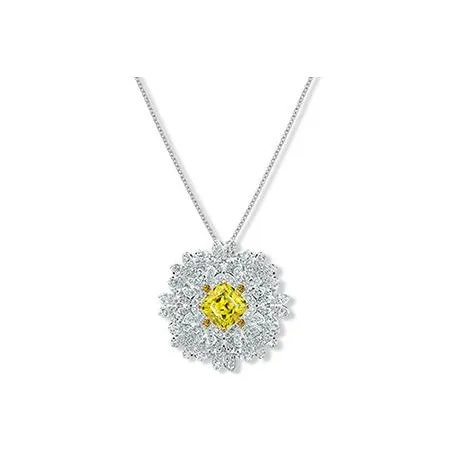 Swarovski Eternal Flower Искусственный хрусталь Ожерелье Желтое Женское