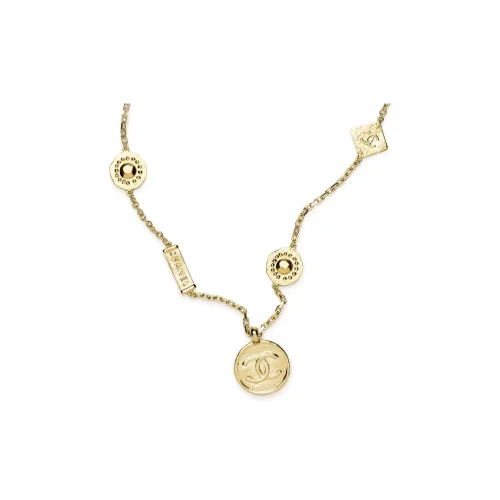 CHANEL 24K Металлические ожерелья Женские Золото