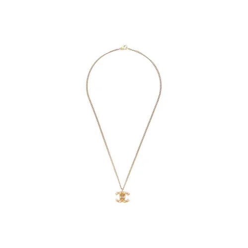 CHANEL Золото-покрытое ожерелье женское золото