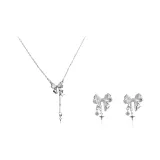 Арочное ожерелье с кисточкой + серьги-гвоздики набор