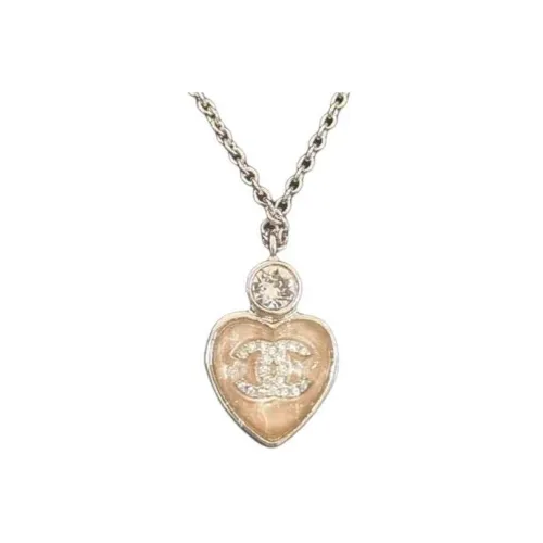 CHANEL Стразы Ожерелья Унисекс Розовый