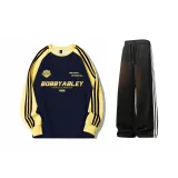 Темно-синий, синий и желтый топ + черные штаны (с флисовой подкладкой)