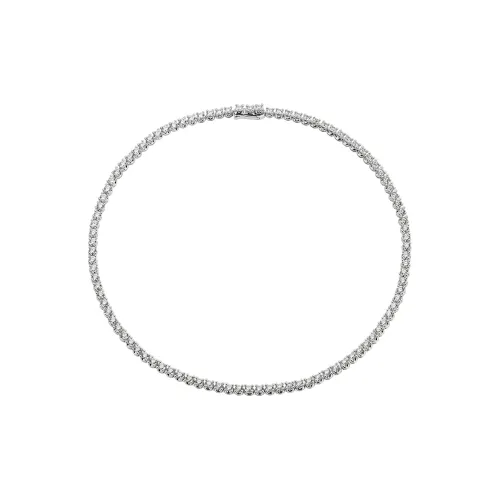 BVLGARI Corona Ромб 18K Белое золото Ожерелье Унисекс Серебряный