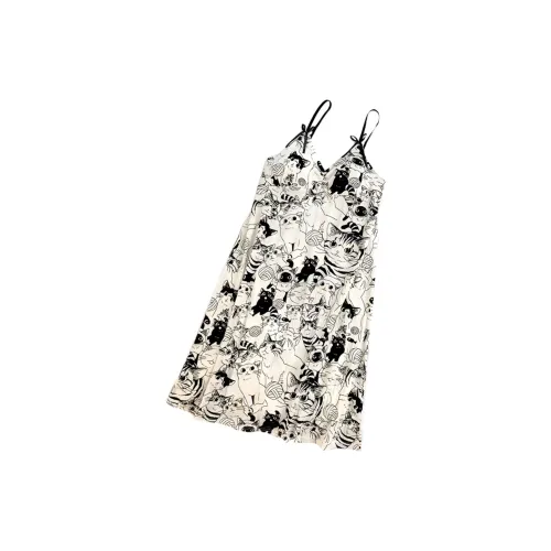 QIAOYUN Котенок Женские Ночные сорочки