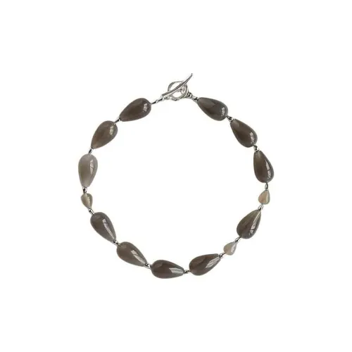 UNEND 925 стерлинговое серебро белое золото покрытие ожерелья унисекс серый