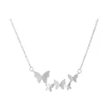 Ожерелье "Звездный свет" с бабочкой - Серебро S925