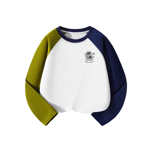 FAIRWHALE Длинные рубашки с длинным рукавом изготовленные из чистого хлопка для детей