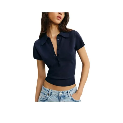 REFORMATION Bentley Cotton POLO Sweater Polo Women's