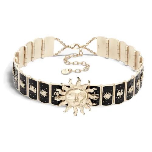 DIOR Rose des Vents Metal Necklaces Женские Золото Черный