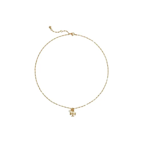 Tory Burch Brass Necklaces Tory Золотой/Кремово-белый Женские