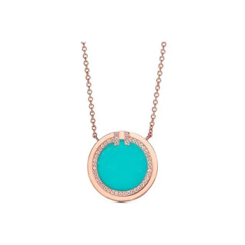 TIFFANY & CO. T Ожерелье Розово-золотой/Зеленый Женское