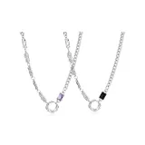 Dreamy O-Ring Necklace 1 Pair (Purple+Black)  
Мечтательное O-Кольцо Ожерелье 1 Пара (Фиолетовый+Черный)