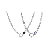 Фиолетовый алмаз, черный бриллиант, кольцо, ожерелье, комплект