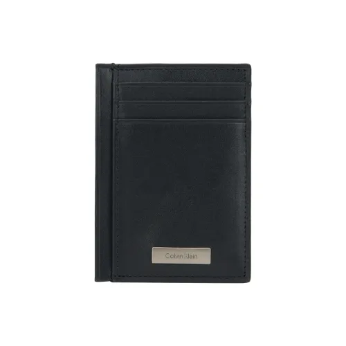Calvin Klein Коровья кожа Ticket HOLDER Card Case Мужской Космический черный