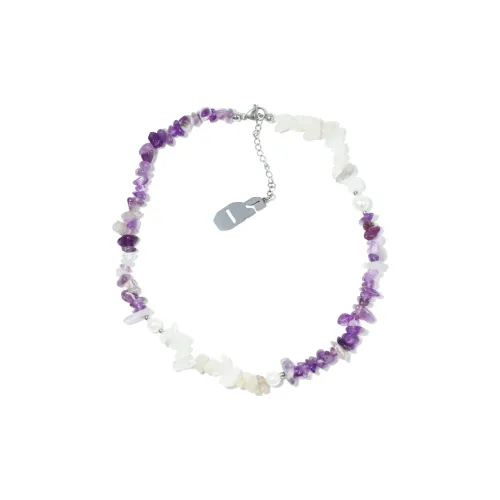Get'em ON Фиолетовый Разбитый Камень Белый Разбитый Камень Ожерелья Унисекс