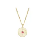 Ожерелье "Пава Birthstone Мелочь" (Июль)