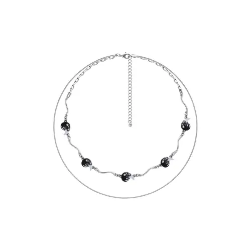 AKAK Сплав Ожерелья Мужской Серебряный