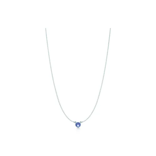TIFFANY CO. Elsa Peretti® Серебряные Танзанитовые Ожерелья Женские Серебряные