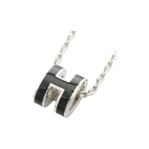 HERMES POP H Collection Металлические ожерелья Женские Черный