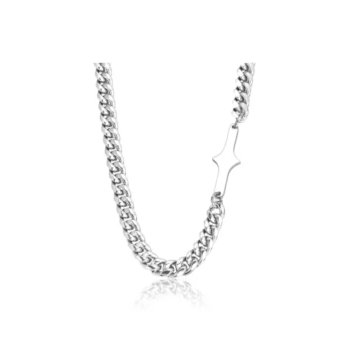 FOREVER MELODY Титановые стальные ожерелья мужские серебряные