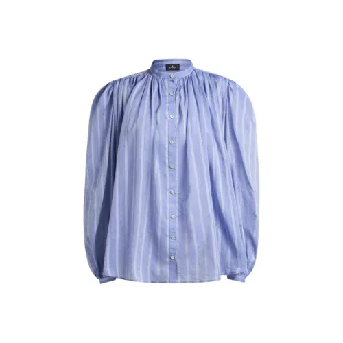 ETRO Розовые/синие Женские Рубашки