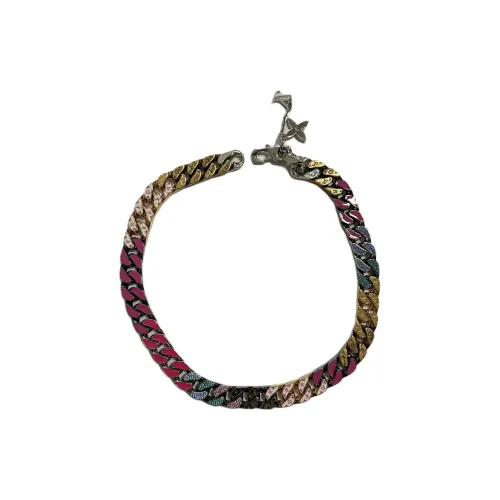 LOUIS VUITTON CUBAN Ожерелье с ромбовидным дизайном мужское многоцветное