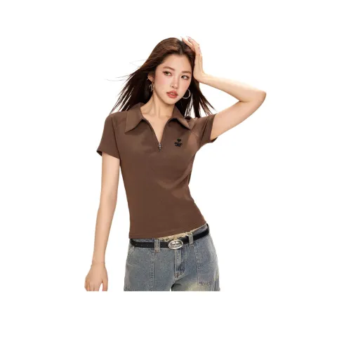 CHOCOOLATE Поло Женские BWX Коричневый