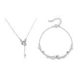 Набор: Арочное ожерелье с кисточкой + браслет