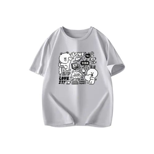 LINE FRIENDS Бурый медведь T-рубашка унисекс