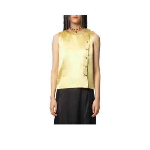 CHANEL Светло-желтые Женские Жилеты