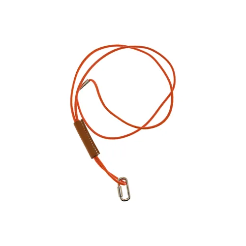 HERMES Curiosite Телячья кожа Ожерелья Женские Апельсин