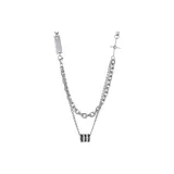 Многослойное ожерелье с кулоном «тонкая талия» - черное, модное