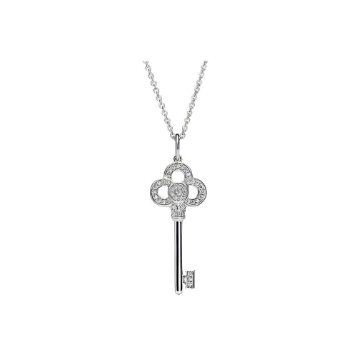 TIFFANY CO. Keys Collection 18К Белое золото Ожерелье Унисекс Серебро