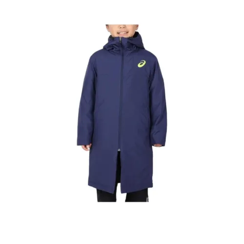 Asics Хлопковый пуховик Морской синий Детский