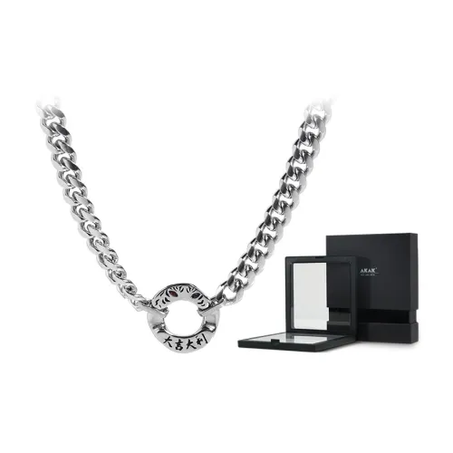 AKAK Титановая сталь Ожерелье Серебряное Унисекс