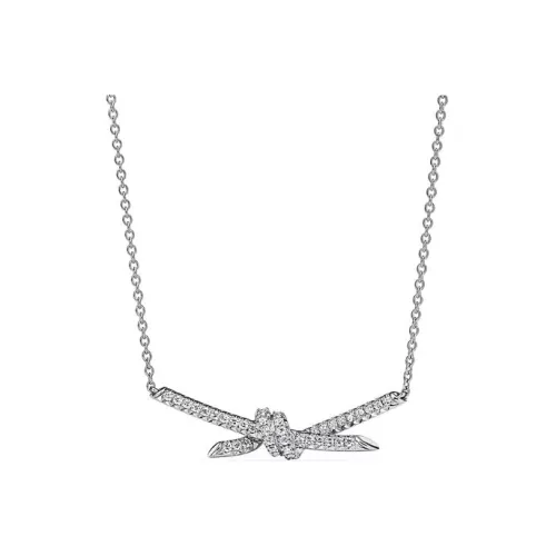 TIFFANY & CO. Подвеска Белое Золото 18 Карат С Бриллиантами Круглой Огранки