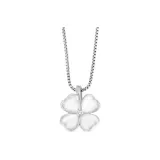 Колье "Четырехлистный клевер" - Коробка - Цепь - Серебряный стиль