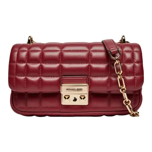 MICHAEL KORS Tribeca Напп Кожа Плечевая Сумка Маленькая Женская Красная