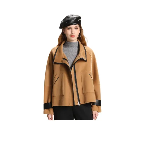 FENHONGMALI CAMEL Женское пальто