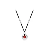 Благоприятные облака, мирная пуговица, ожерелье [красный]