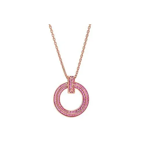 TIFFANY CO. T Розовое золото Ожерелье Унисекс Розовый