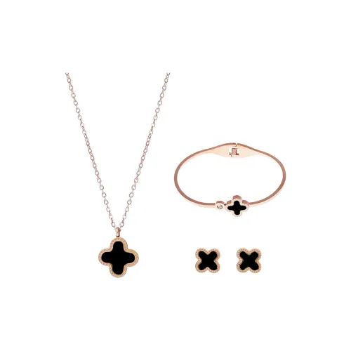 HOLLY RYAN Ins Элегантность Универсальный Мягкий Утонченный Коммутирование Набор Счастливый Сладкий стиль Four Leaf Clover Ожерелье Женские