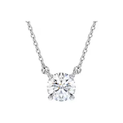 Swarovski Eternity Rhodium Покрытый 18K Белое золото Ожерелье Женское Серебро