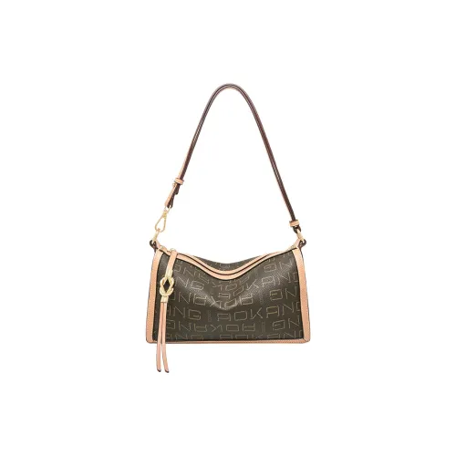 AOKANG ПВХ Подушка Сумка Сумка через плечо Бостон Сумка Средняя Женская Многоцветная