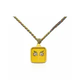 Желтое тибетское ожерелье Танка Бог Богатства